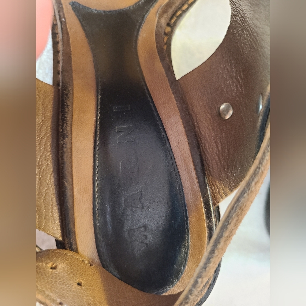Marni Brown Suede Sandals - Picture 4 of 6
